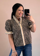 Load image into Gallery viewer, Leopard Puff Sleeve Top **2 COLORS** - PLUS
