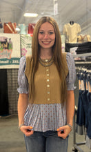 Load image into Gallery viewer, Sweater Polka Dot Detail Top ** 2 COLORS **
