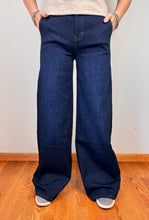 Load image into Gallery viewer, Dark Wash Wide Leg O2 Denim Jeans
