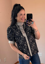 Load image into Gallery viewer, Floral Striped Contrast Top **2 COLORS** - PLUS
