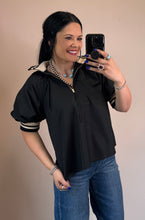 Load image into Gallery viewer, Puff Sleeve 1/4 Zip Top *2 COLORS**
