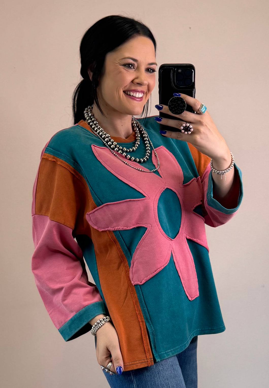 Daisy Colorblock Top **2 COLORS**