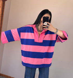 Pink And Blue Top
