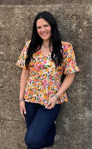White Floral Top