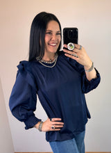 Load image into Gallery viewer, Satin 3/4 Sleeve Top **2 COLORS**
