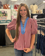 Load image into Gallery viewer, Gingham Contrast Top **3 COLORS**
