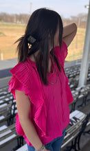 Load image into Gallery viewer, Pleated Ruffle Top **3 COLORS**

