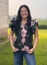 Load image into Gallery viewer, Floral Jacquard Top **2 COLORS**
