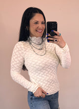 Load image into Gallery viewer, Lace Mock Neck Top **4 COLORS**
