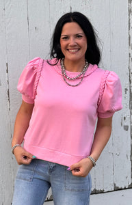 Pink Braided Top