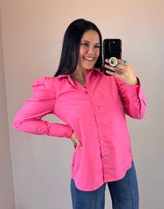 Solid Button Down Top **2 COLORS**