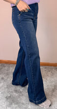 Load image into Gallery viewer, Wide Leg Slanted Pocket RIsen Jeans - PLUS
