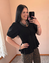 Load image into Gallery viewer, Knit Peplum Top **2 COLORS**
