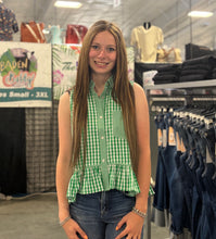 Load image into Gallery viewer, Gingham Collared Top **2 COLORS**
