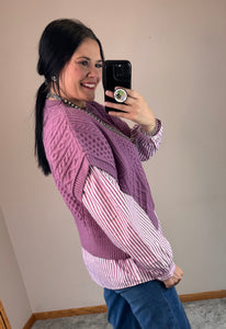 Striped Combo Top **2 COLORS**