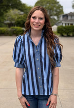 Load image into Gallery viewer, Multi Striped Puff Sleeve Top **3 COLORS**
