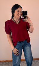 Load image into Gallery viewer, Frilled V Neck Top **5 COLORS**
