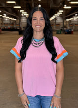 Load image into Gallery viewer, Striped Sleeve Urban Ribbed Top **2 COLORS** - PLUS
