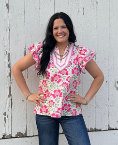 Floral Top **2 COLORS**