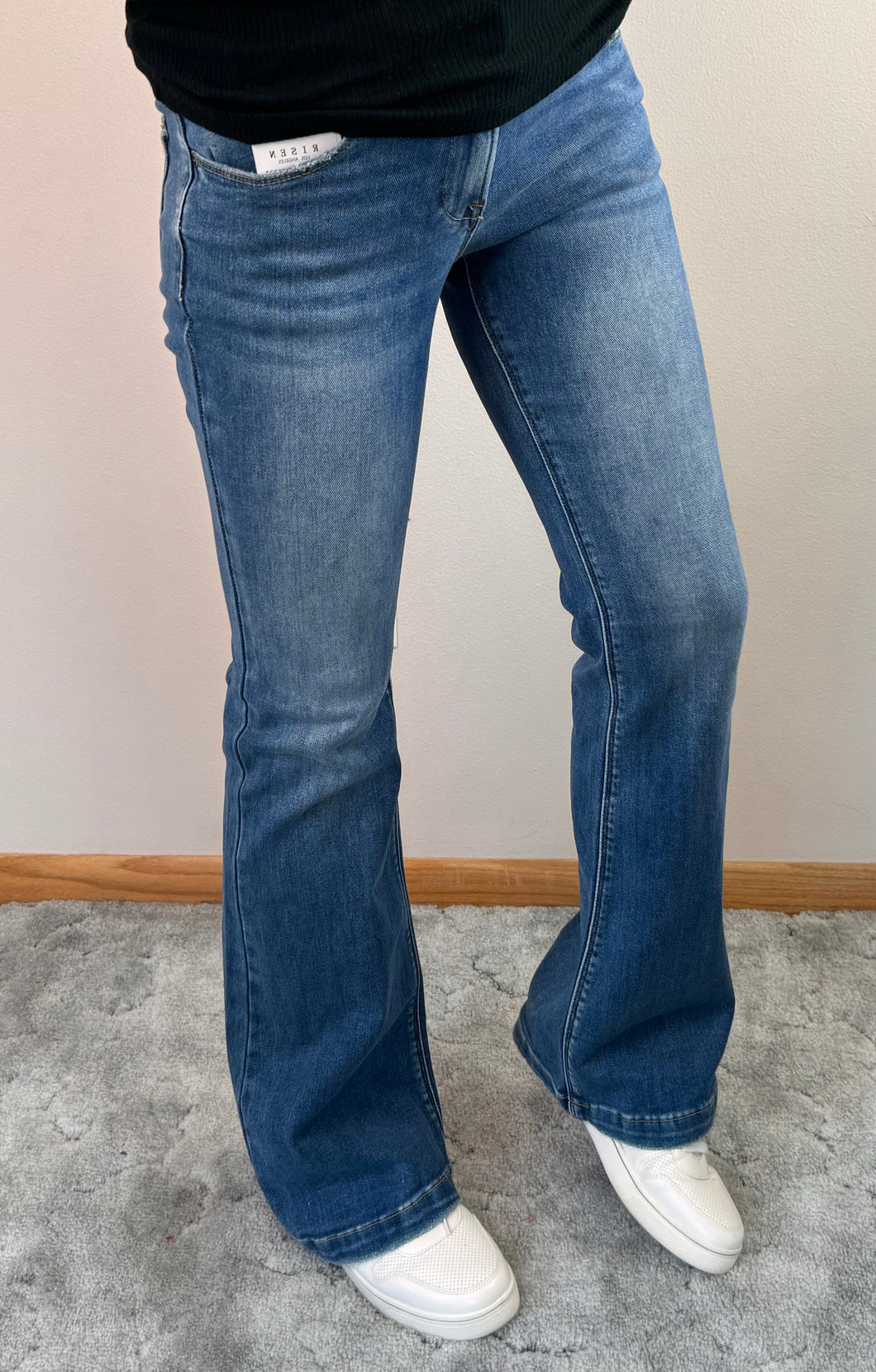 Medium Wash Flare Risen Jeans