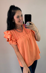 Pleat Detail Top **3 COLORS**