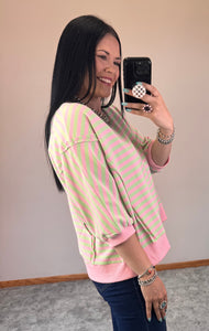 Striped Oversized Top **4 COLORS** - PLUS
