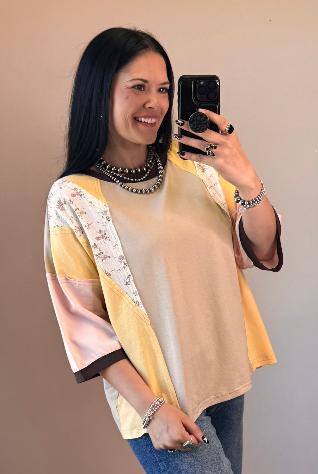 Floral Panel Top **2 COLORS**