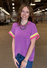 Load image into Gallery viewer, Striped Sleeve Urban Ribbed Top **2 COLORS** - PLUS
