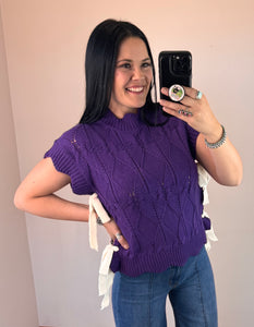 Scalloped Tie Sweater Vest **3 COLORS**