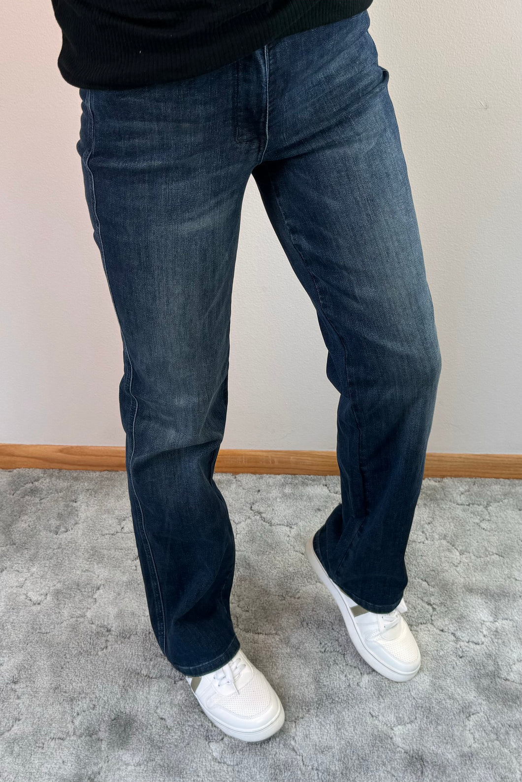 Dark Wash Classic Straight Leg Judy Blue Jeans - PLUS