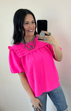Load image into Gallery viewer, Layer Yoke Top **3 COLORS** Hot Pink Restock
