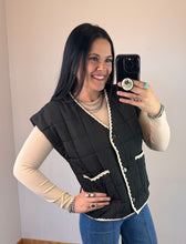 Load image into Gallery viewer, Black Quilted Vest
