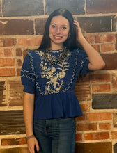 Load image into Gallery viewer, Embroidered Babydoll Top **3 COLORS**
