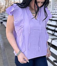 Load image into Gallery viewer, Pleated Ruffle Top **3 COLORS**
