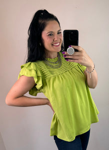 Pleat Detail Top **3 COLORS**