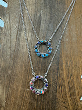 Load image into Gallery viewer, Circle Stone Necklace **2 COLORS** 18”

