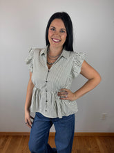 Load image into Gallery viewer, Striped Peplum Top Restock
