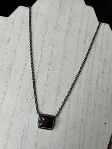 Purple Spiny Bar Necklace
