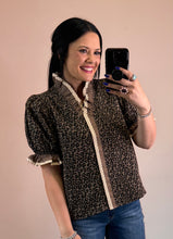 Load image into Gallery viewer, Leopard Puff Sleeve Top **2 COLORS** - PLUS
