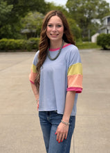 Load image into Gallery viewer, Waffle Weave Colorblock Top **PLUS**
