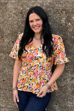 Load image into Gallery viewer, White Floral Top
