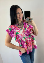 Load image into Gallery viewer, Floral Babydoll Top **2 COLORS** Orange Restock
