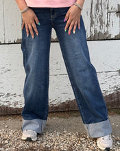 Load image into Gallery viewer, Wide Leg Cuffed Lovervet Jeans - PLUS
