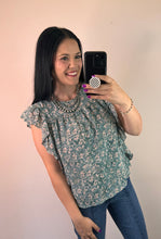 Load image into Gallery viewer, Teal Paisley Top
