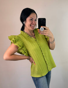 Avocado Textured Top