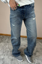 Load image into Gallery viewer, Medium Stone Wash 90s Flare Distressed KanCan Jeans
