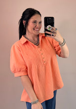 Load image into Gallery viewer, Gauze Collared Top **3 COLORS**
