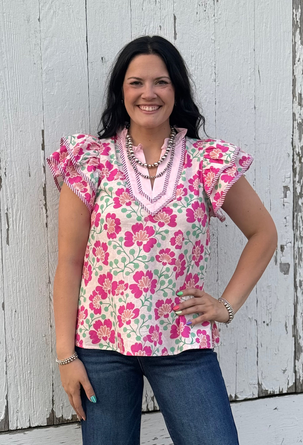 Floral Top **2 COLORS** - PLUS