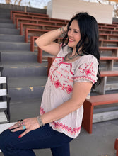Load image into Gallery viewer, Grey Striped Babydoll Top
