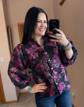 Load image into Gallery viewer, Jacquard Floral Top **2 COLORS**
